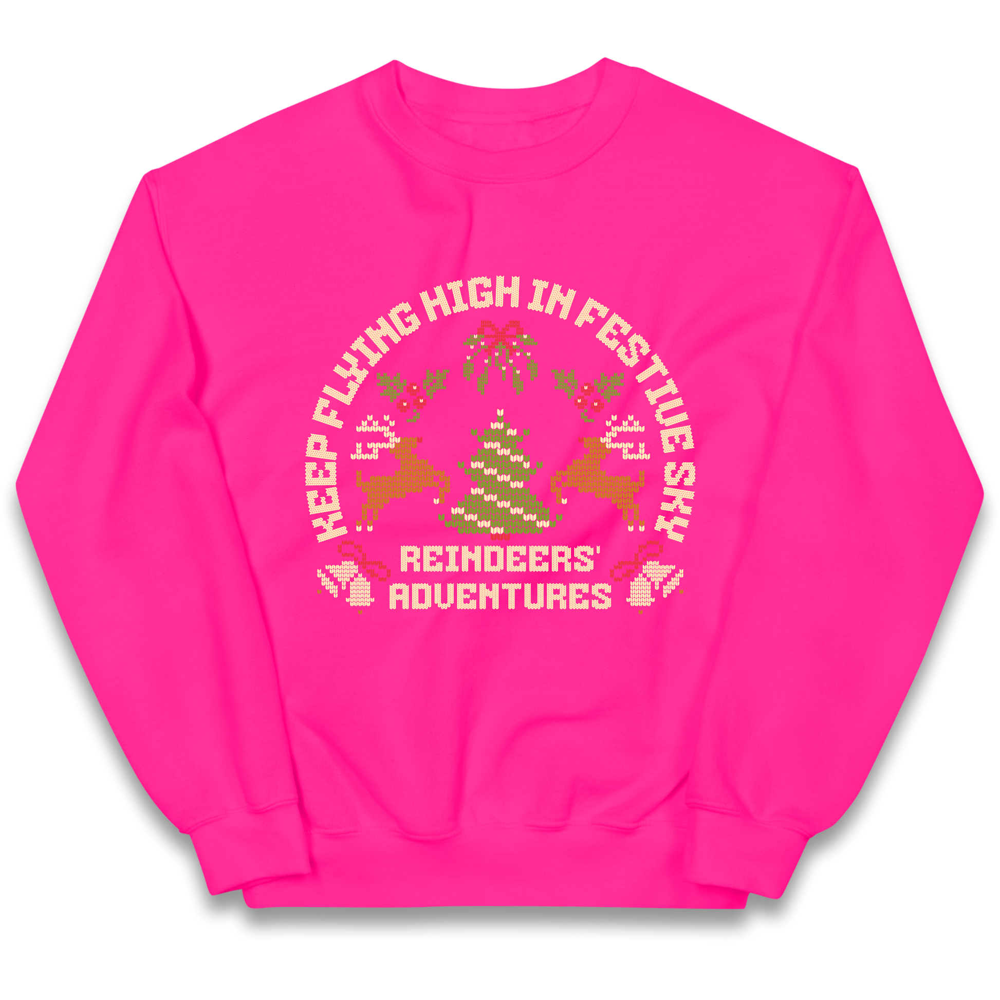 Keep Flying High In Festive Sky Christmas kids sweatshirt