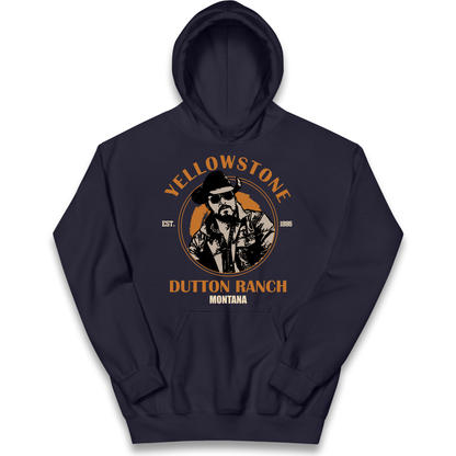 Yellowstone Dutton Ranch Montana Kids Hoodie