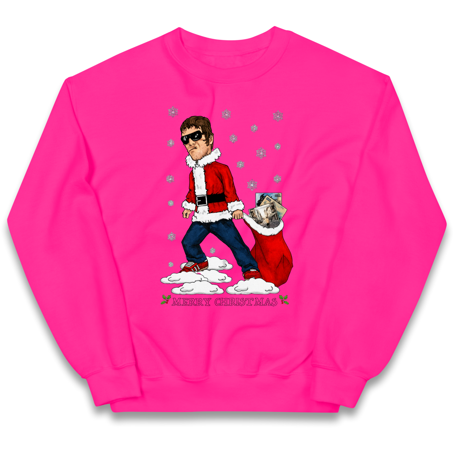 Liam Gallagher Christmas Santa kids sweatshirt