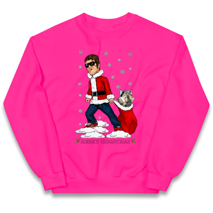 Liam Gallagher Christmas Santa kids sweatshirt