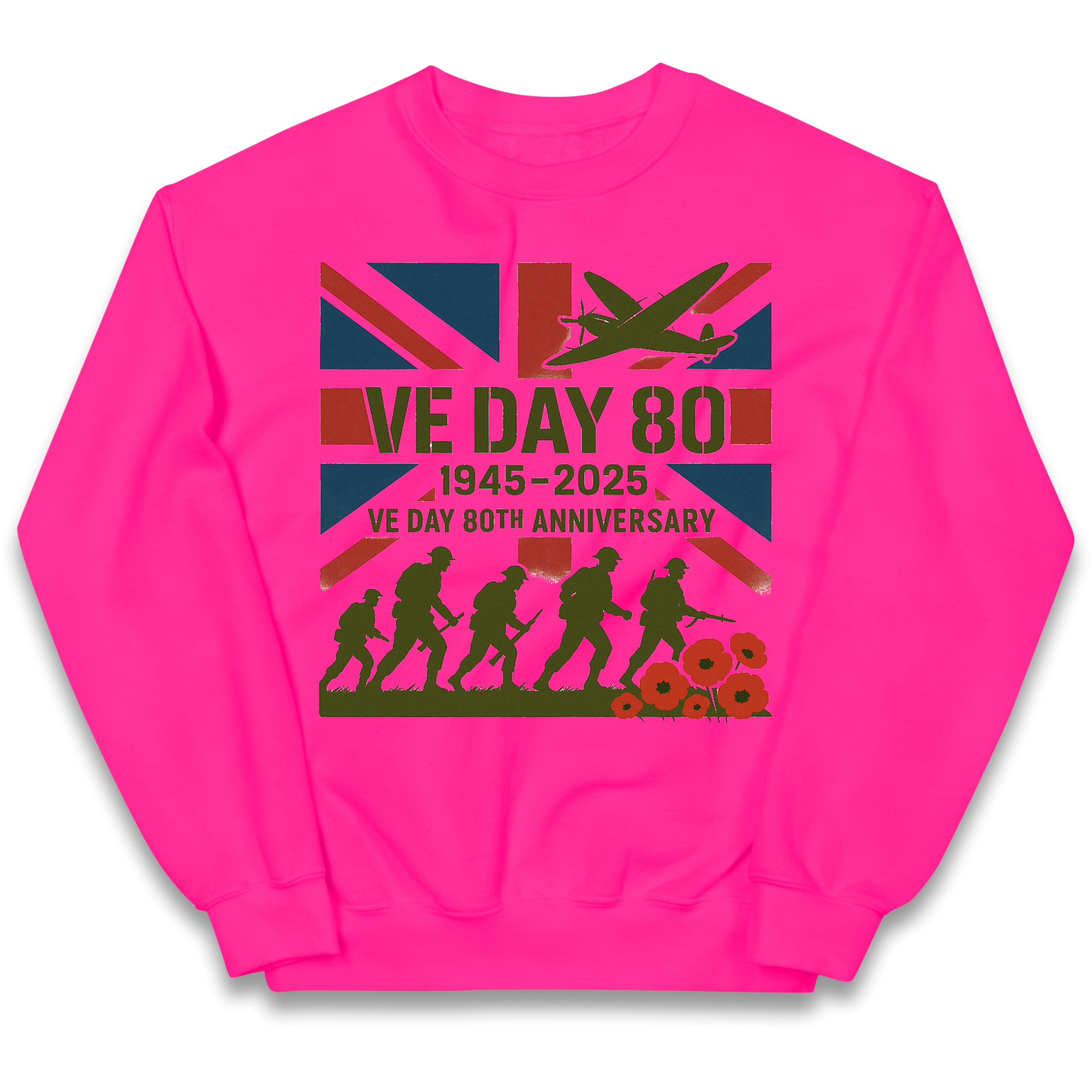 VE Day 80th Anniversary 1945 2025 kids sweatshirt