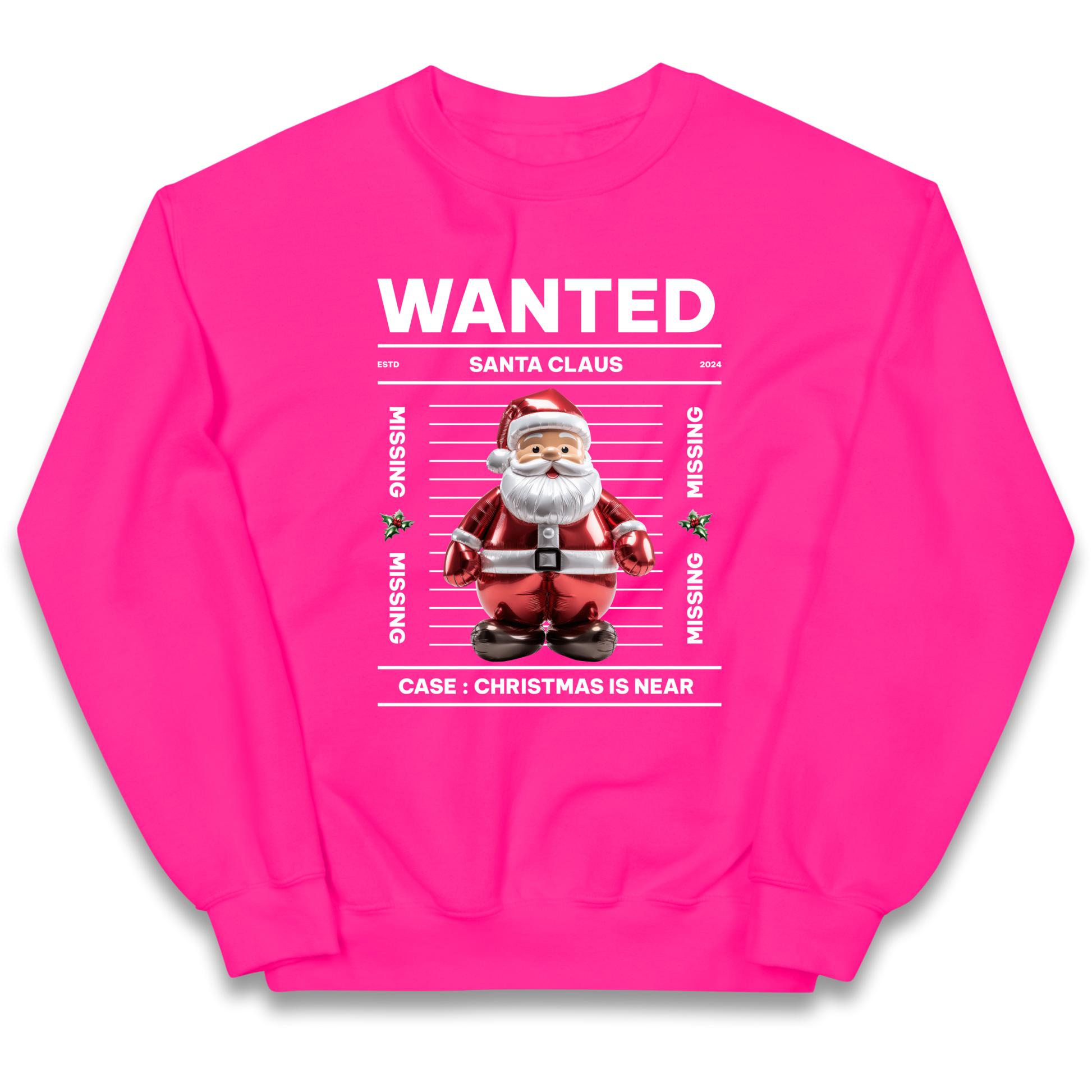 Wanted Santa Claus Christmas kids sweatshirt