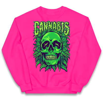 Cannabis Skull kids sweatshirt