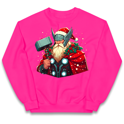 Viking Thor Santa kids sweatshirt