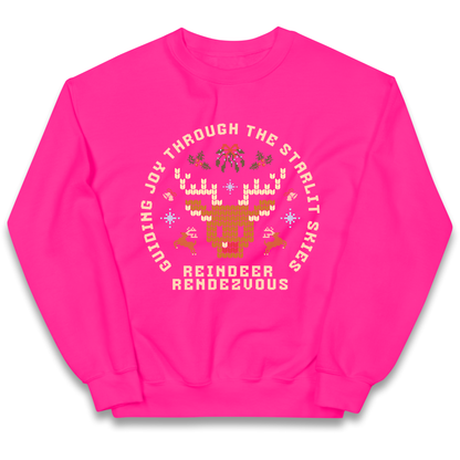 Reindeer Rendezvous Christmas kids sweatshirt