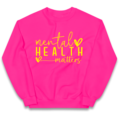 Yellow Mental Health kids sweatshirt