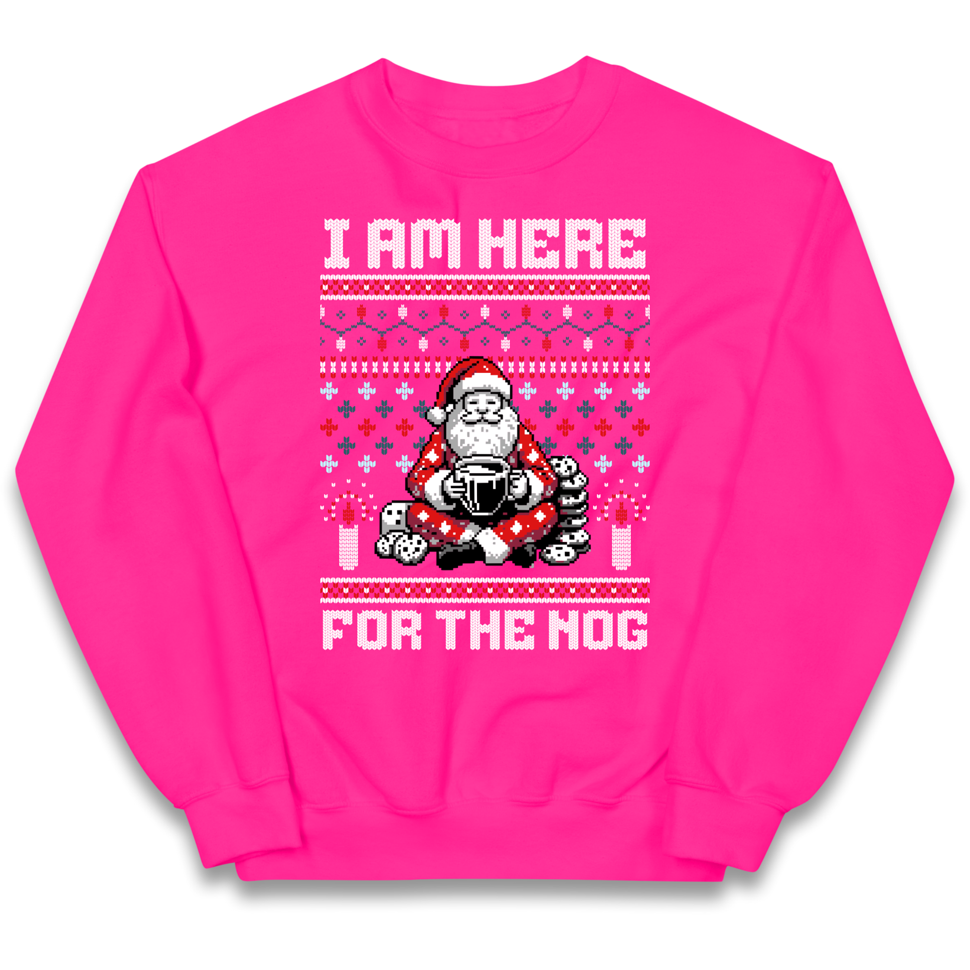I am Here For The Nog Christmas kids sweatshirt