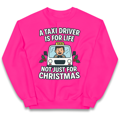 Taxi Driver Christmas Kids Jumper