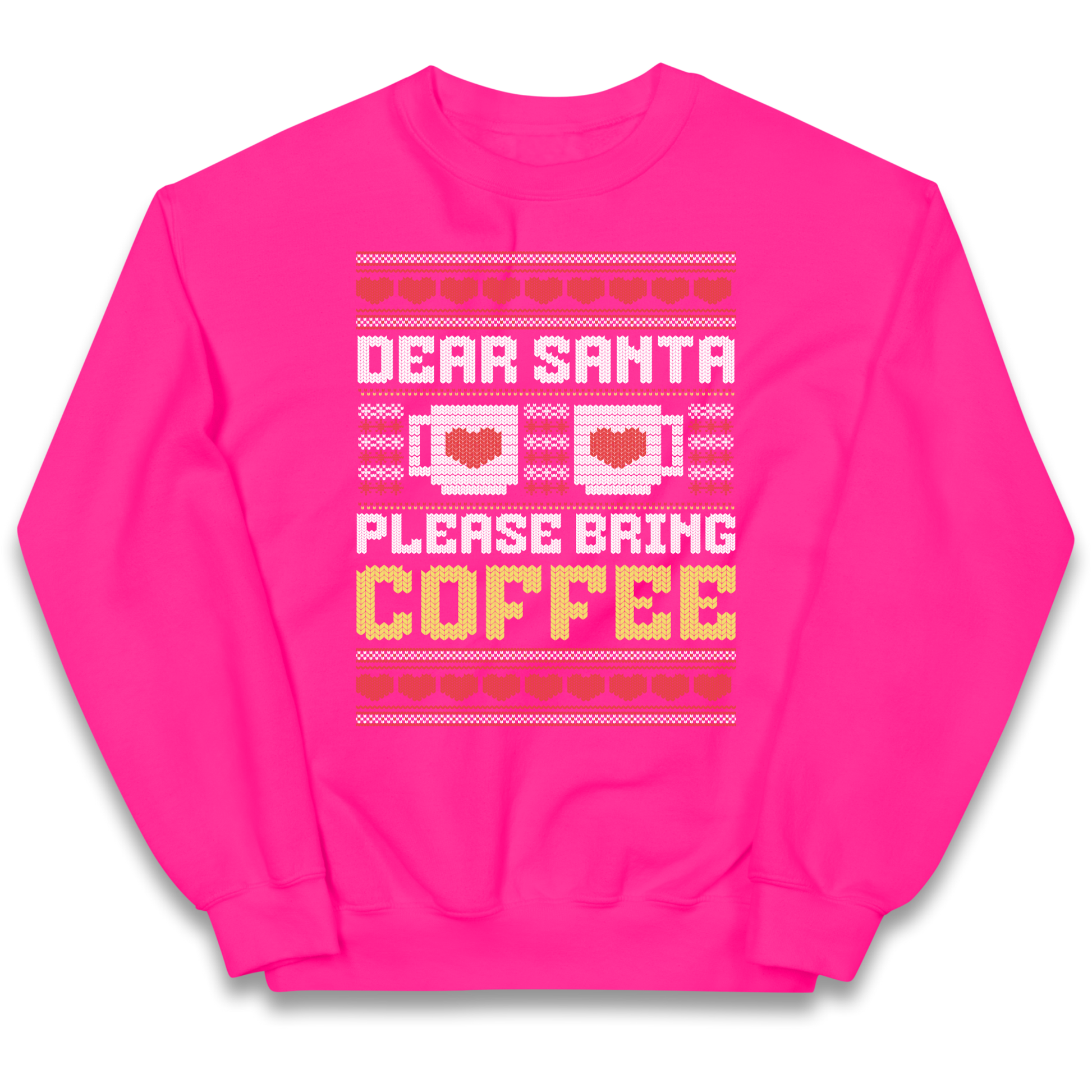 Dear Santa Please Bring Coffee kids sweatshirt
