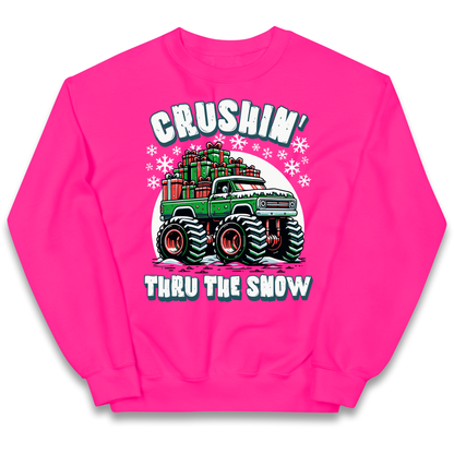 Crushin Thru The Snow kids sweatshirt