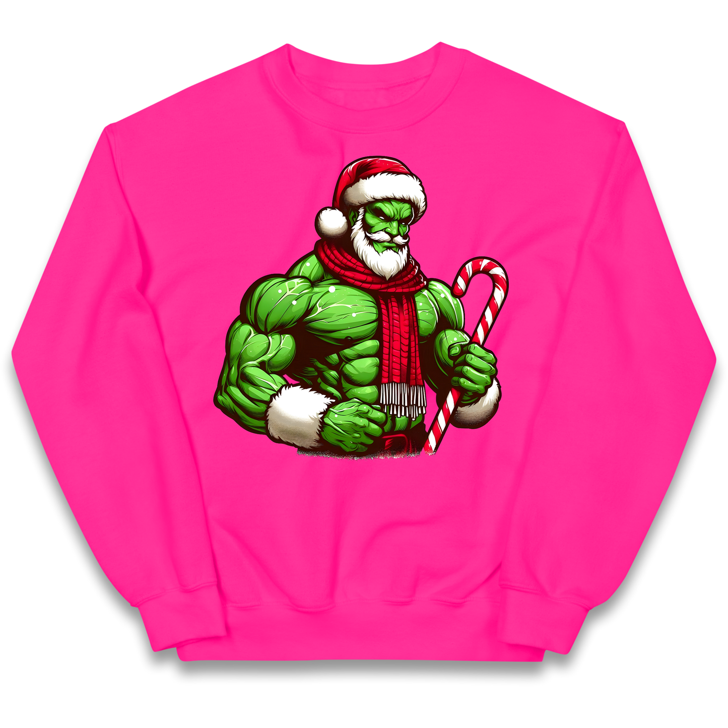 The Hulk Candy Cane Santa kids sweatshirt