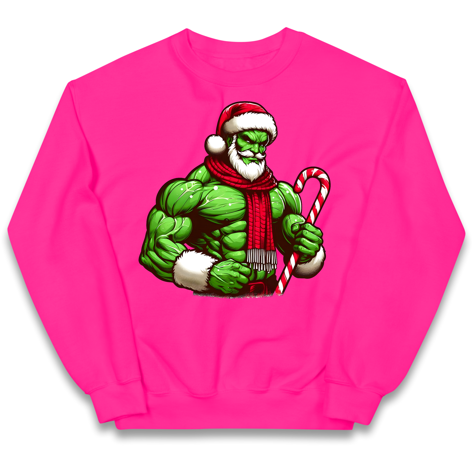 The Hulk Candy Cane Santa kids sweatshirt