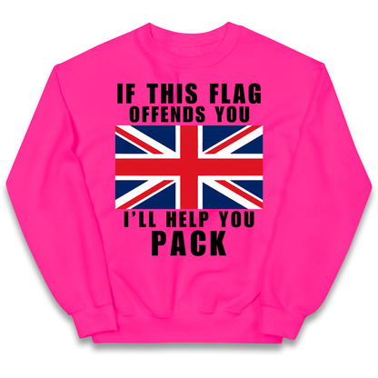 If This Flag Offends You I Will Help You Pack kids sweatshirt