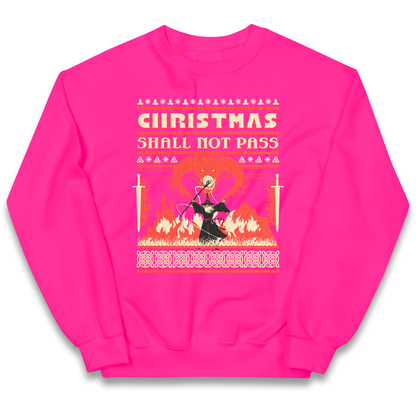 Christmas Shall Not Pass kids sweatshirt
