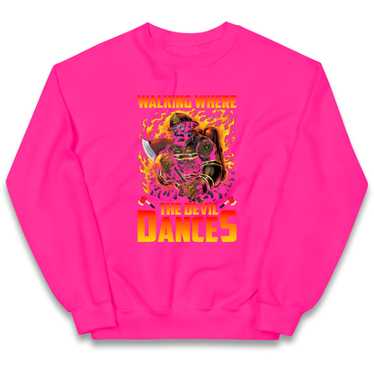 Walking Where The Devil Dances kids sweatshirt