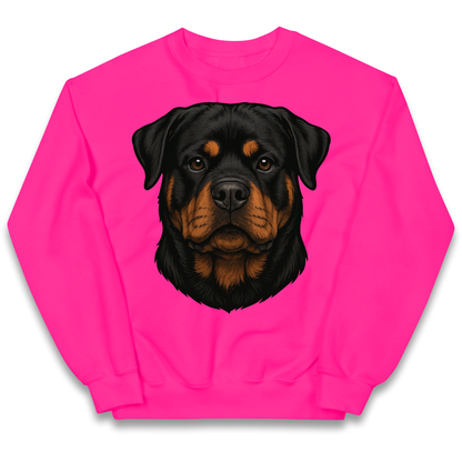Rottweiler Face kids sweatshirt
