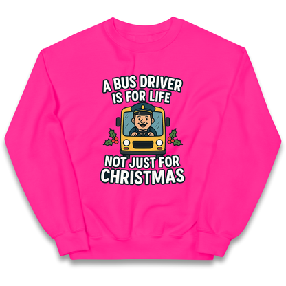 Bus Driver Christmas Kids Jumper