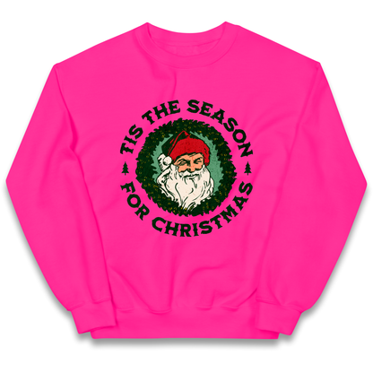 Tis The Season Santa Claus Christmas kids sweatshirt