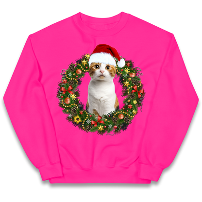 Cat Christmas kids sweatshirt