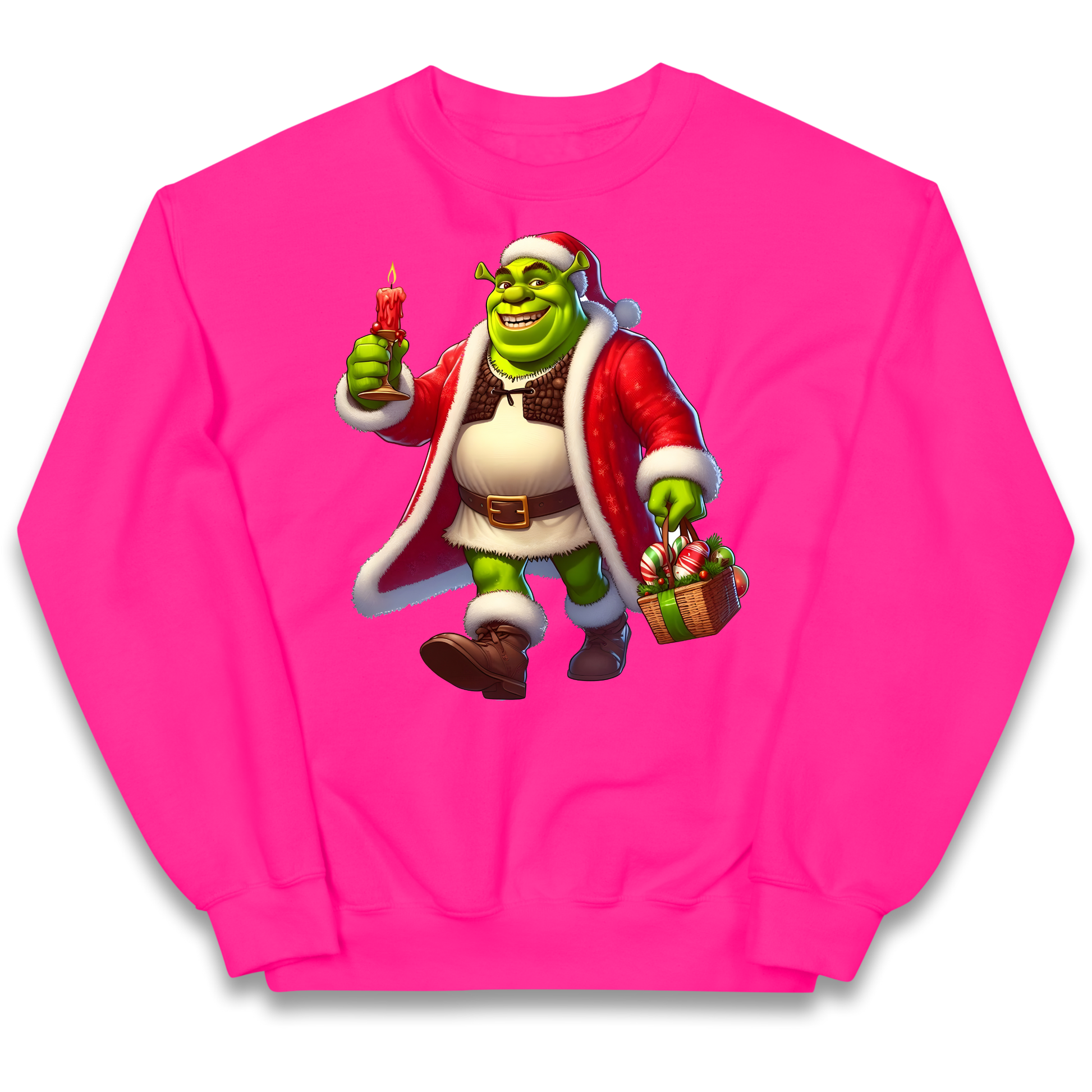 Shrek Santa Candle kids sweatshirt