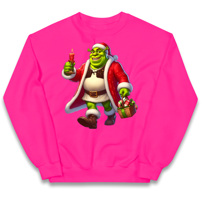 Shrek Santa Candle kids sweatshirt