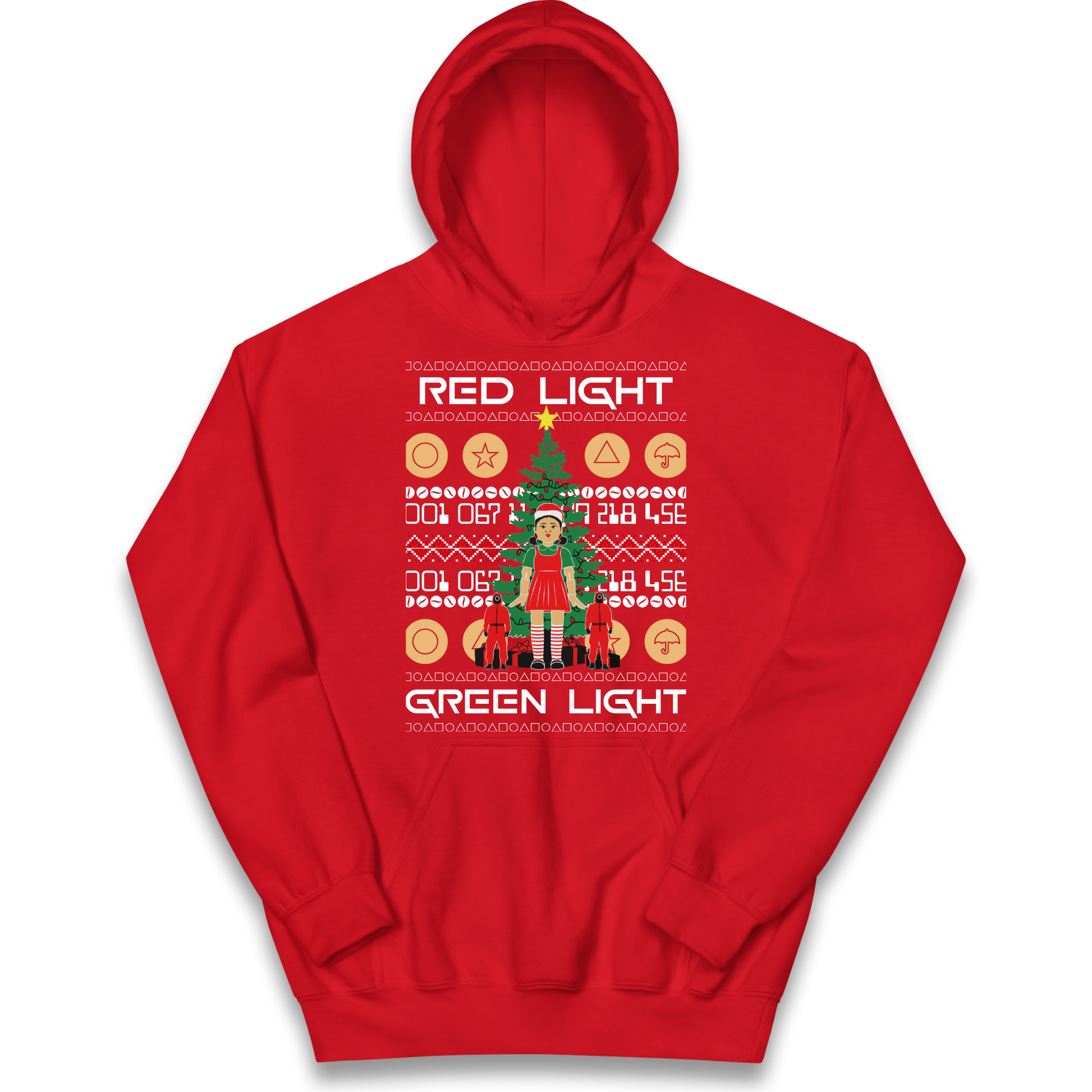 Squid Game Christmas Kids Hoodie