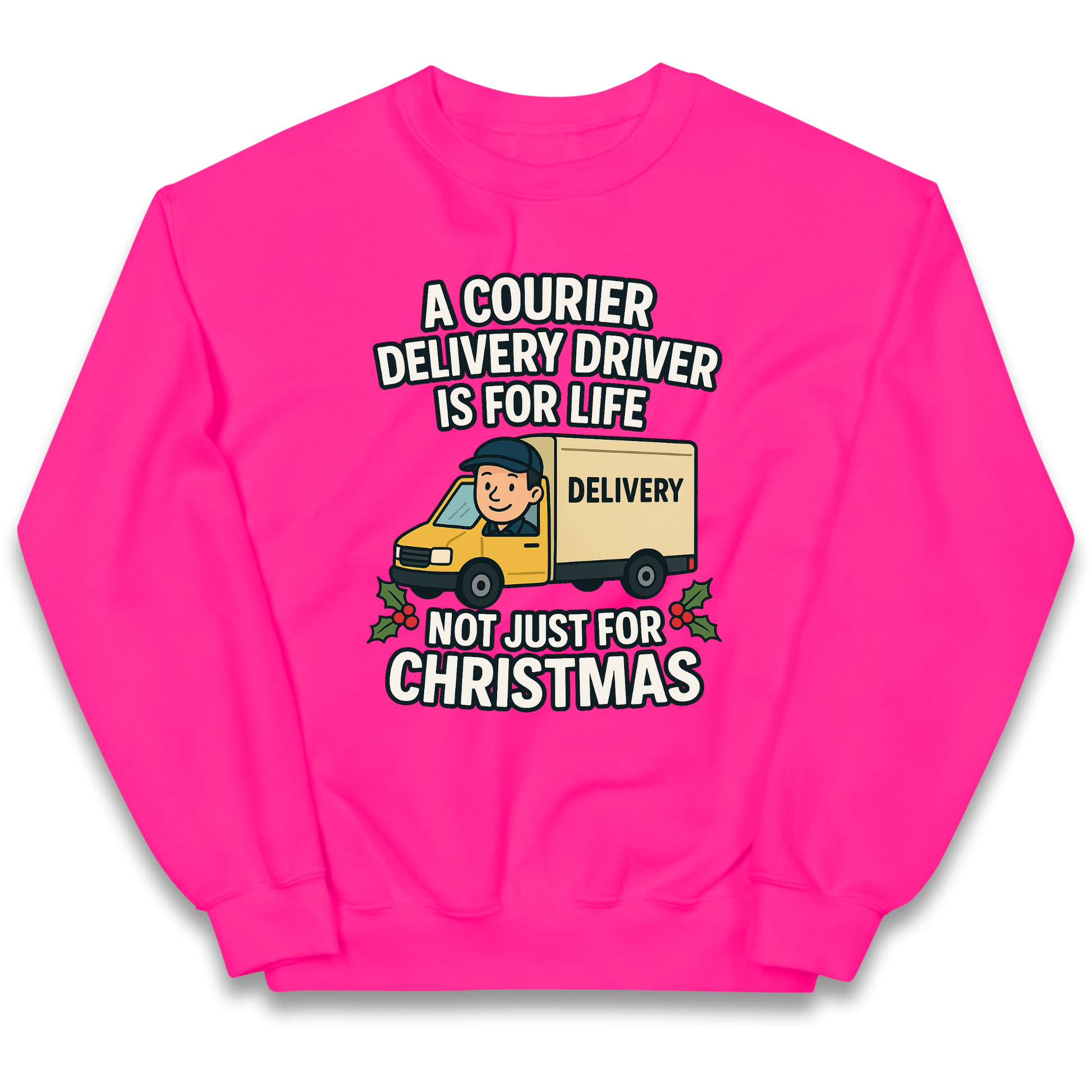 Courier Delivery Driver Christmas Kids Jumper