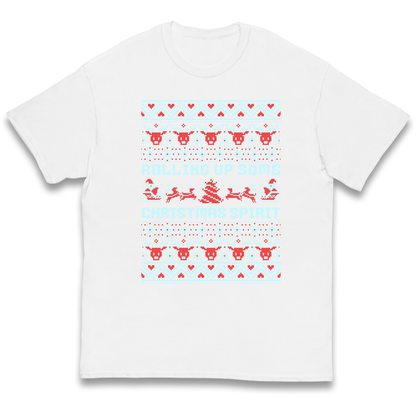 Rolling up Some Christmas Spirit kids t shirt