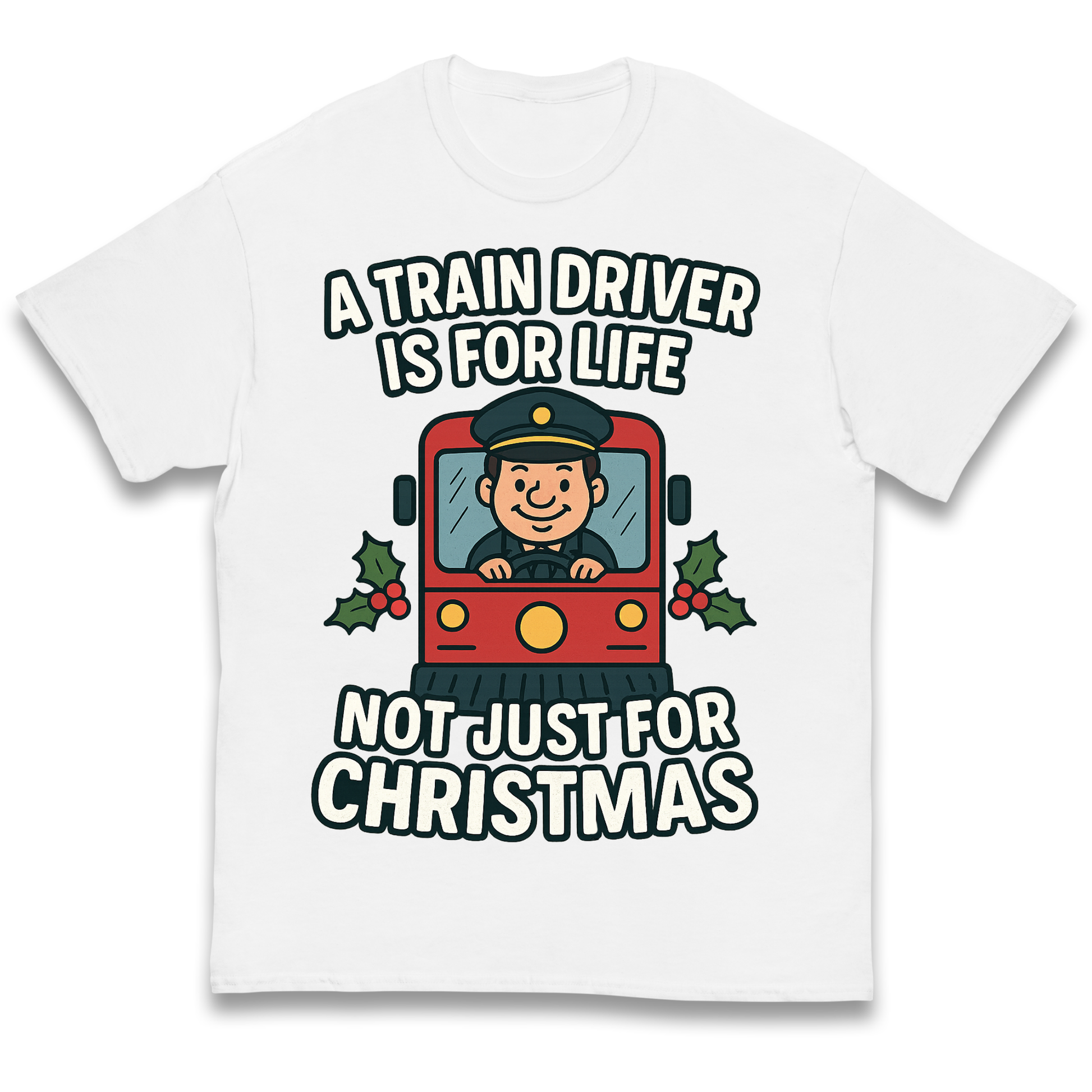 Train Driver Christmas Kids T Shirt