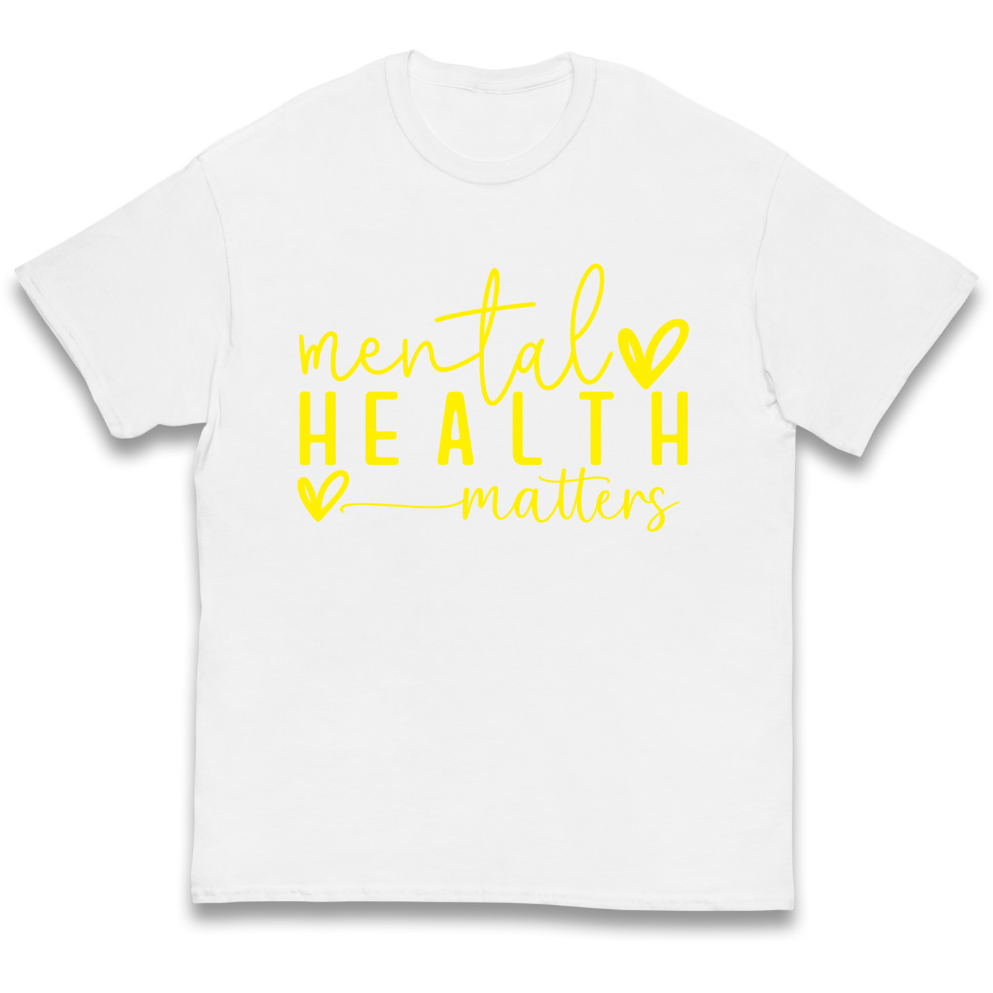 Yellow Mental Health kids t shirt