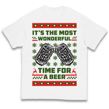 Its The Most Wonderful Time For A Beer Christmas kids t shirt