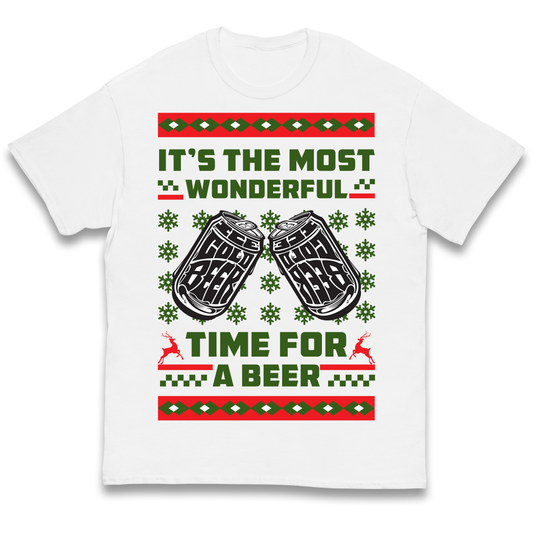 Its The Most Wonderful Time For A Beer Christmas kids t shirt