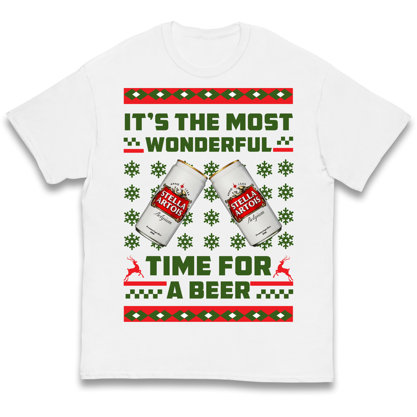 Its The Most Wonderful Time for A Beer Stella Christmas kids t shirt