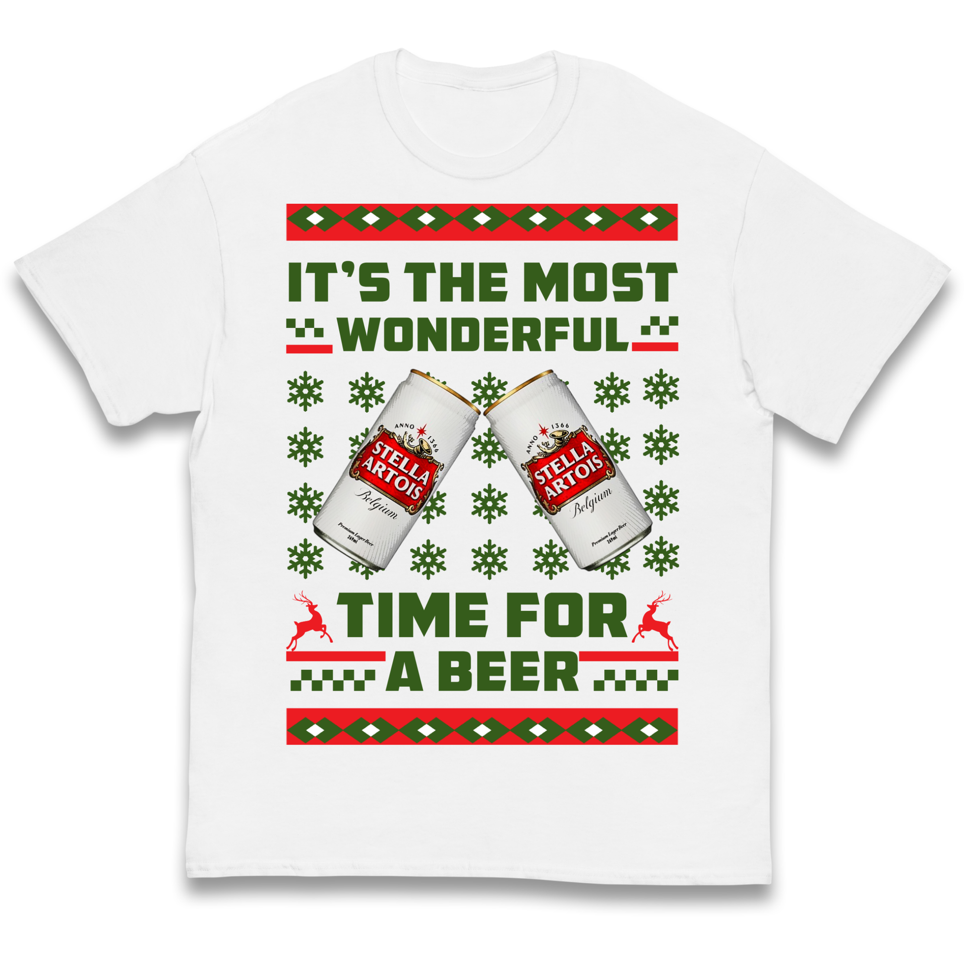 Its The Most Wonderful Time for A Beer Stella Christmas kids t shirt