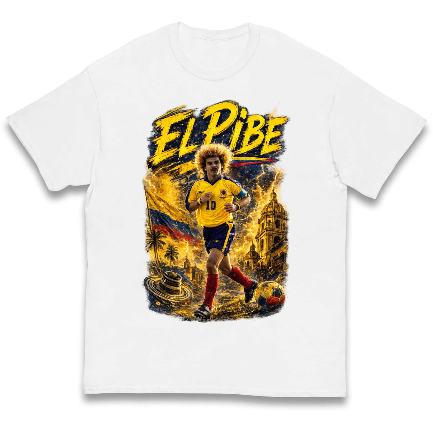 Carlos Valderrama Colombia Football Kids T Shirt