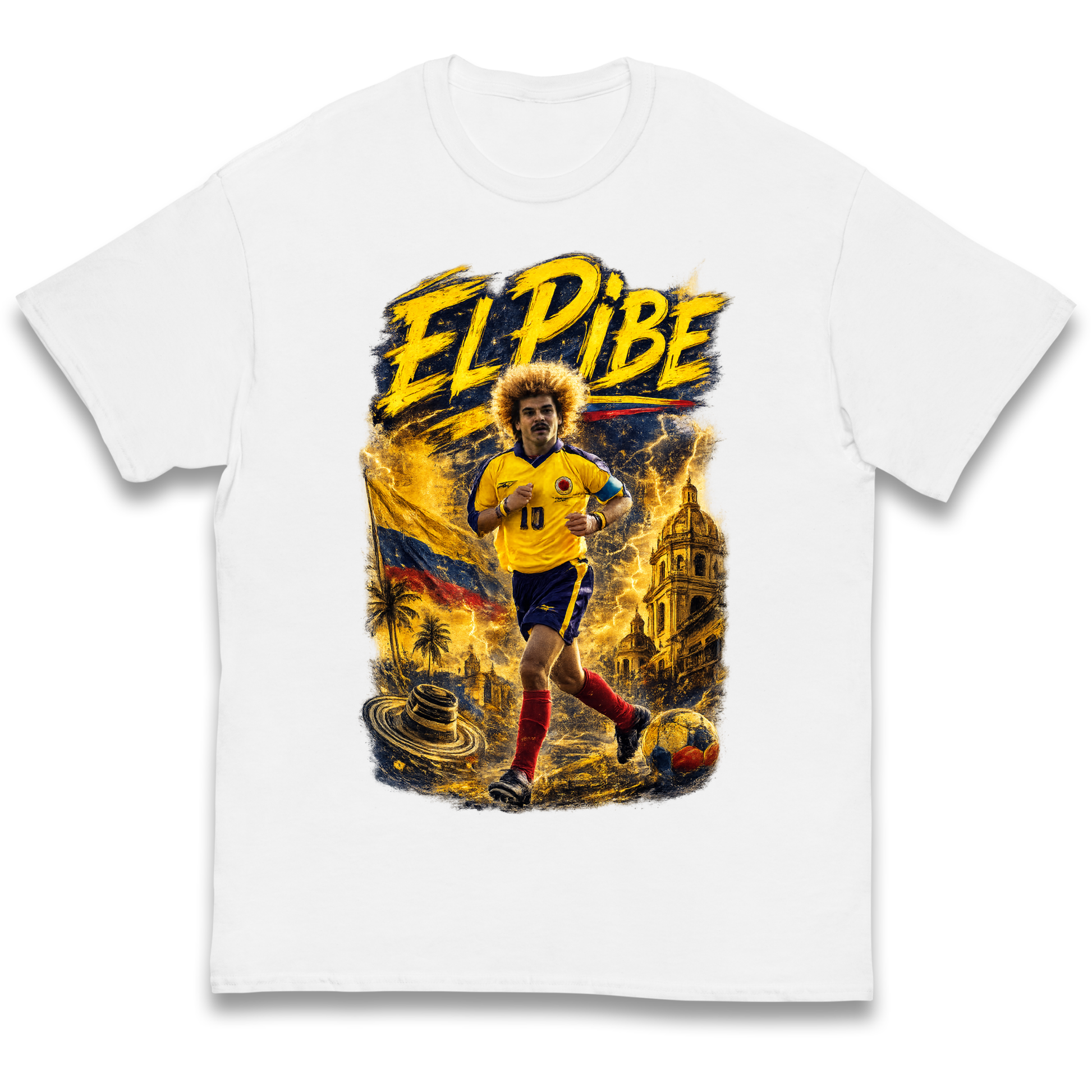 Carlos Valderrama Colombia Football Kids T Shirt