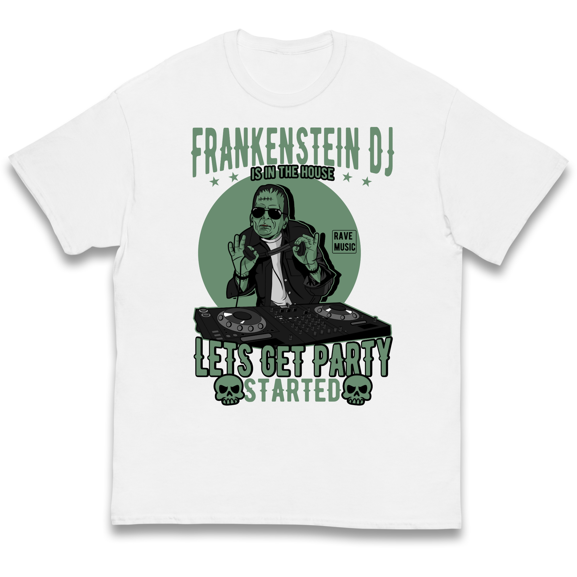 Frankenstein DJ kids t shirt