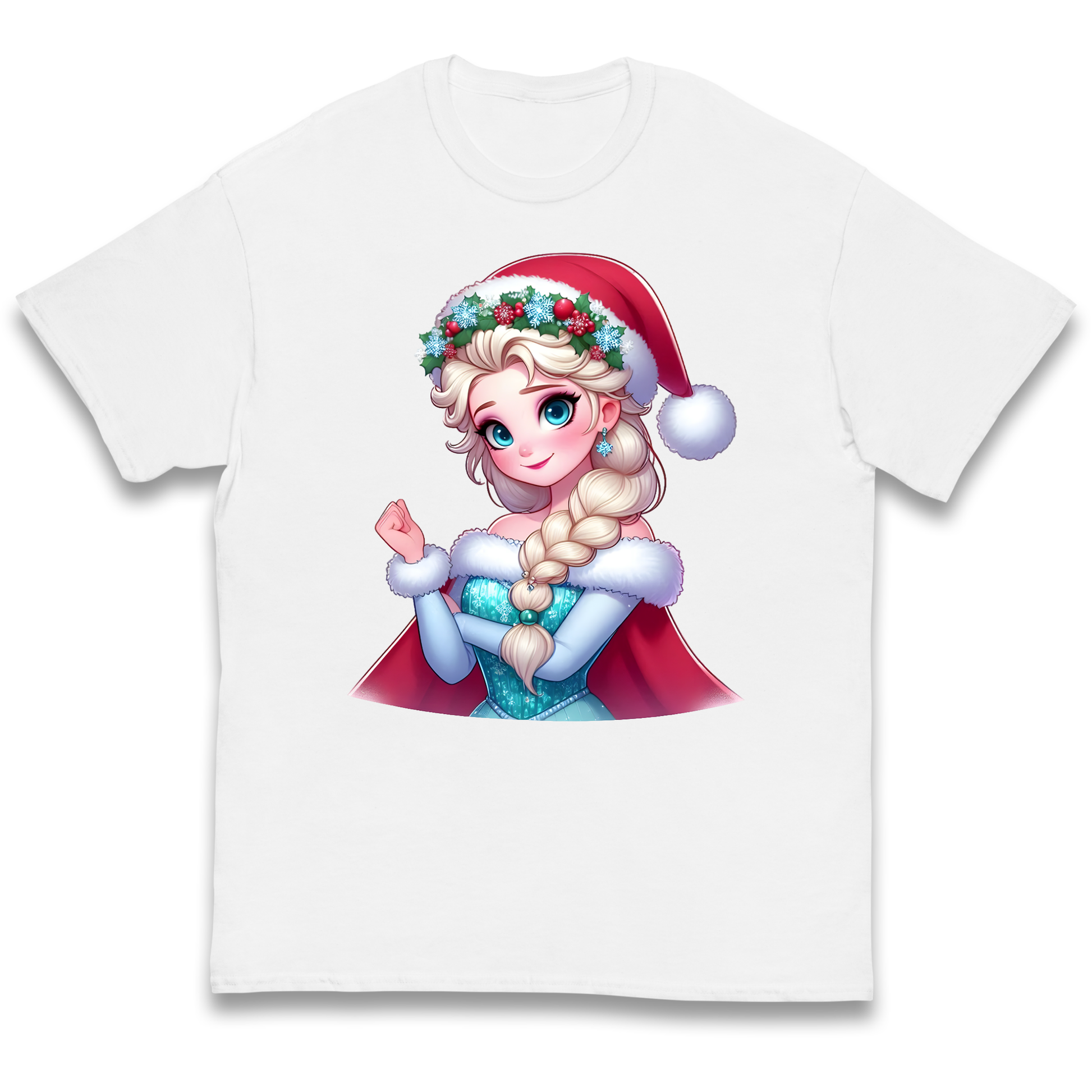 Elsa Frozen Santa kids t shirt