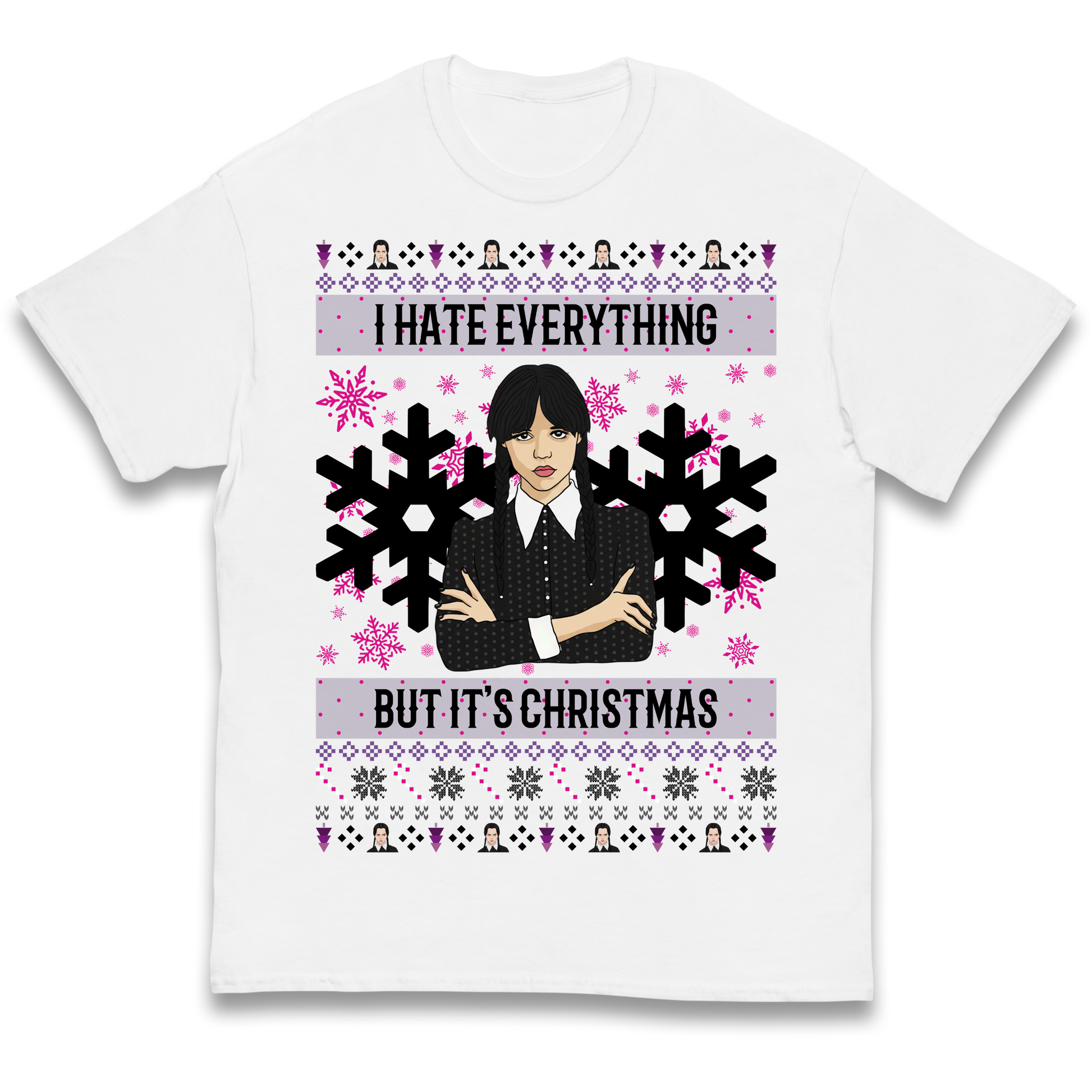 Wednesday addams Christmas Kids T Shirt