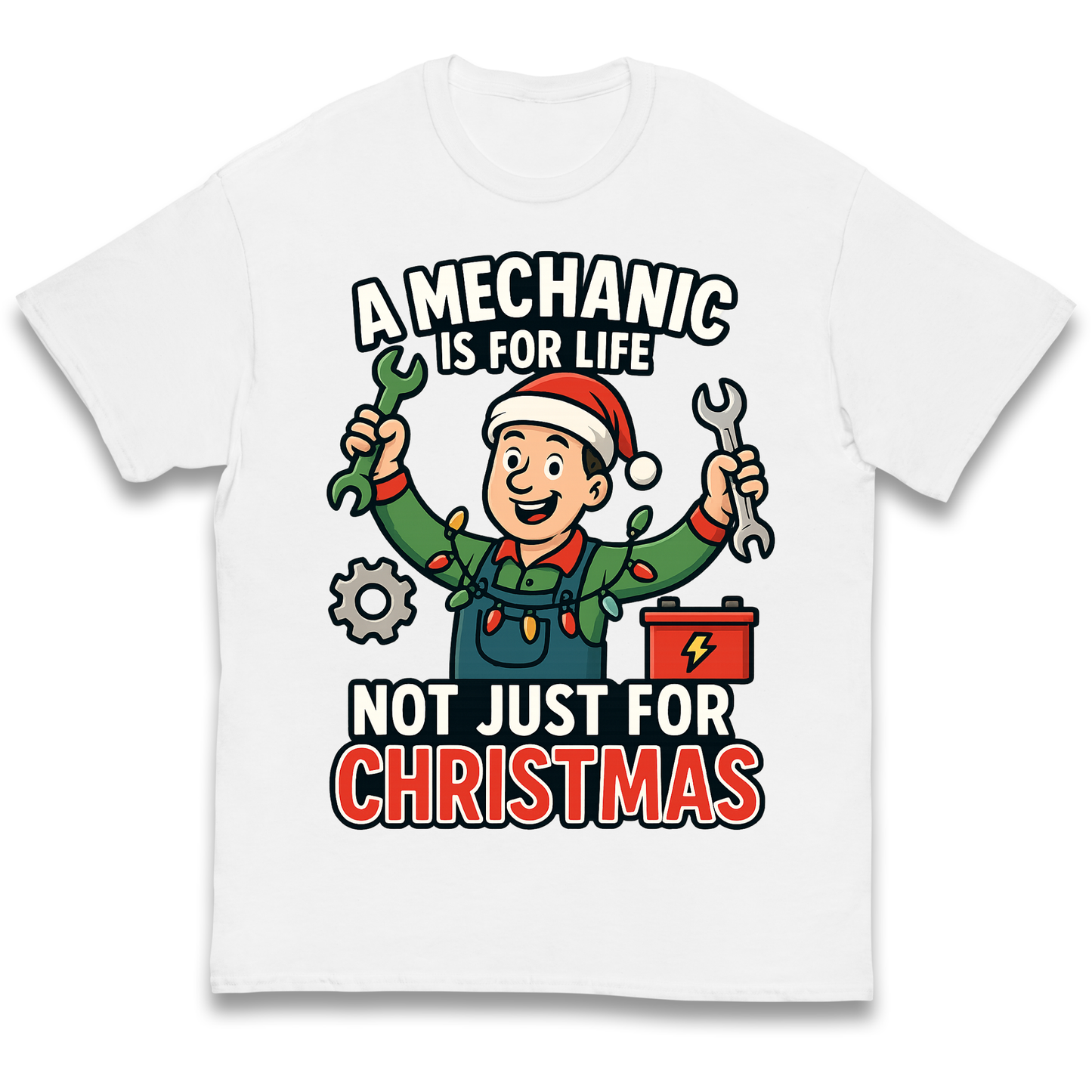 Mechanic Christmas Kids T Shirt