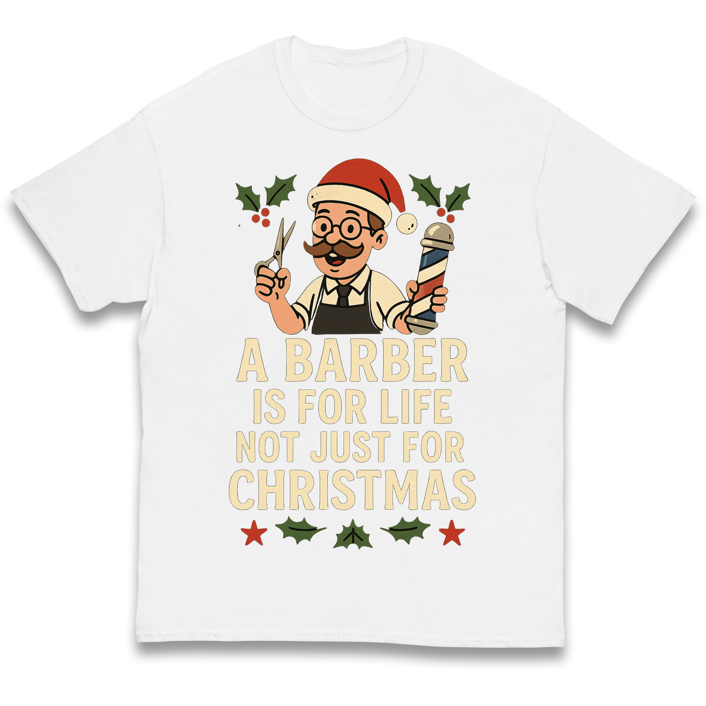 Barber Christmas Kids T Shirt