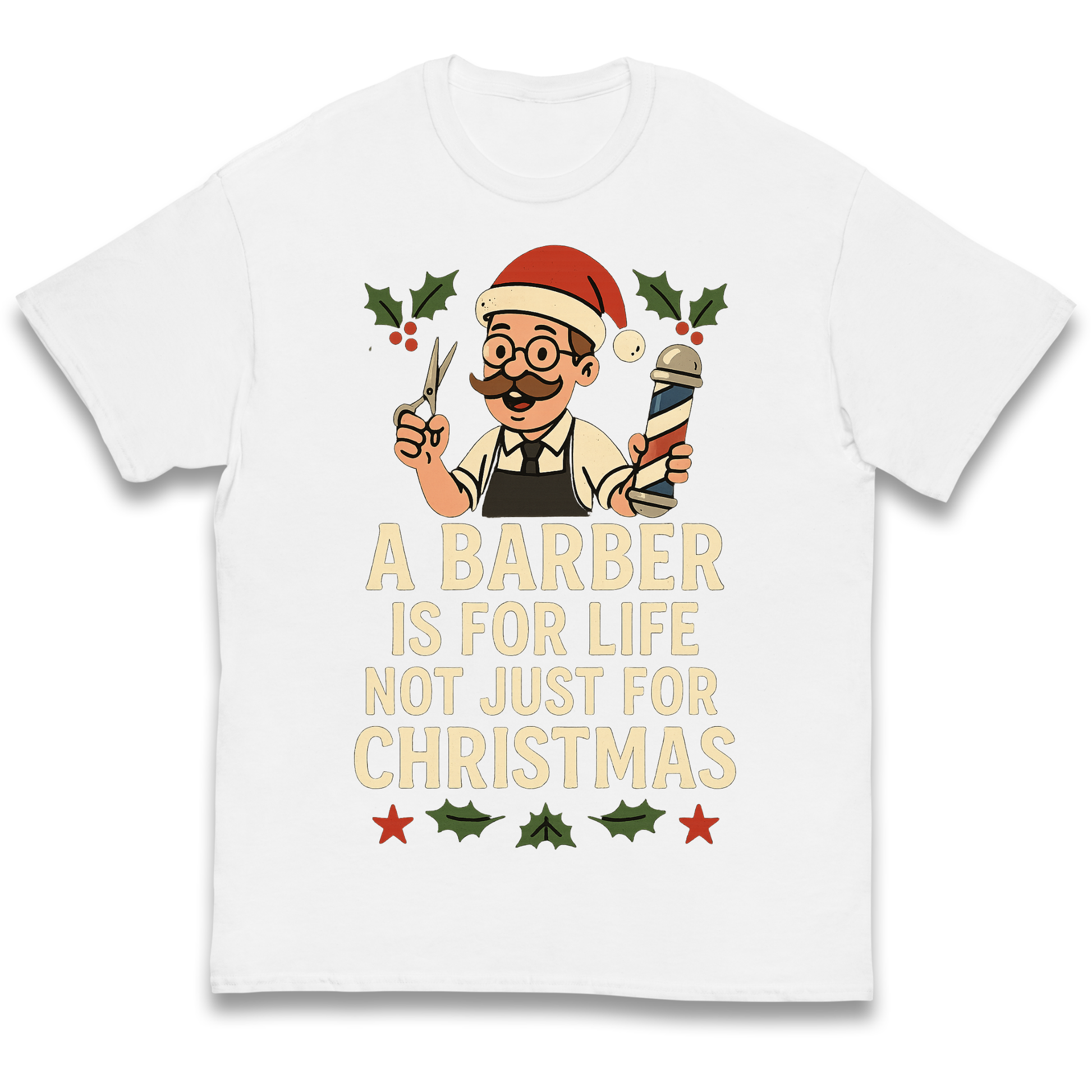 Barber Christmas Kids T Shirt