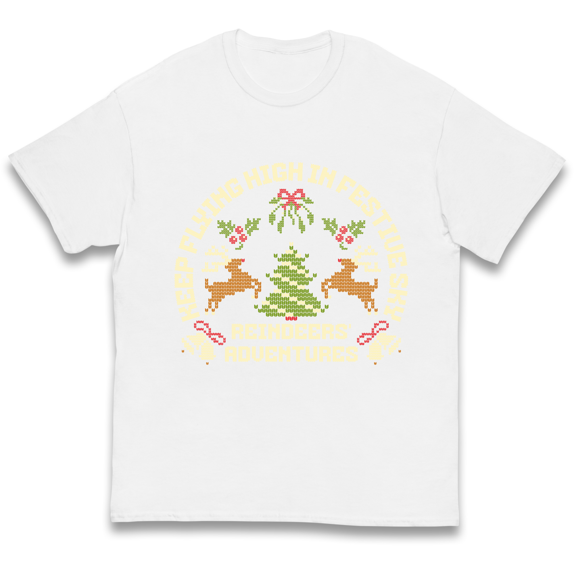 Keep Flying High In Festive Sky Christmas kids t shirt
