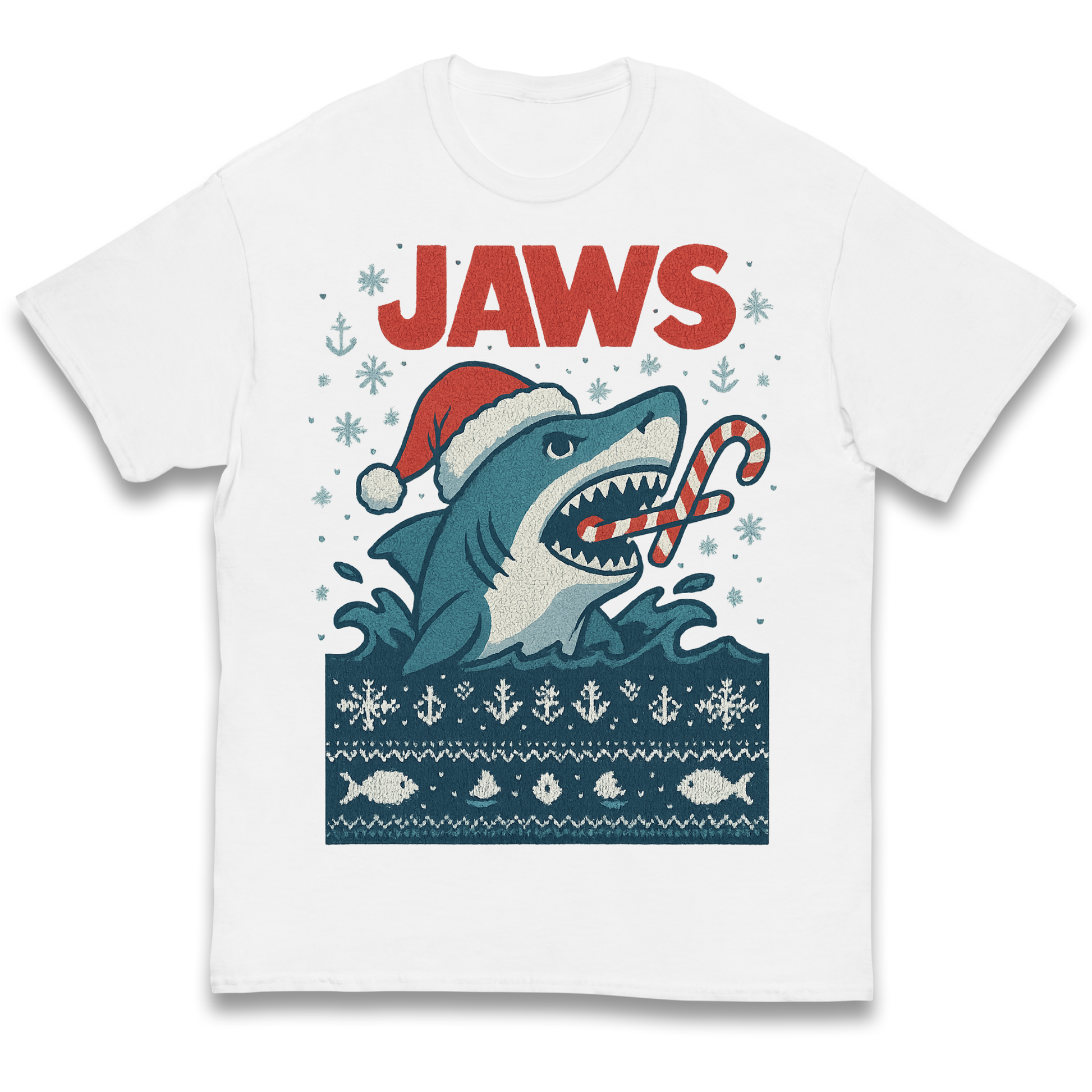 Jaws Christmas kids t shirt