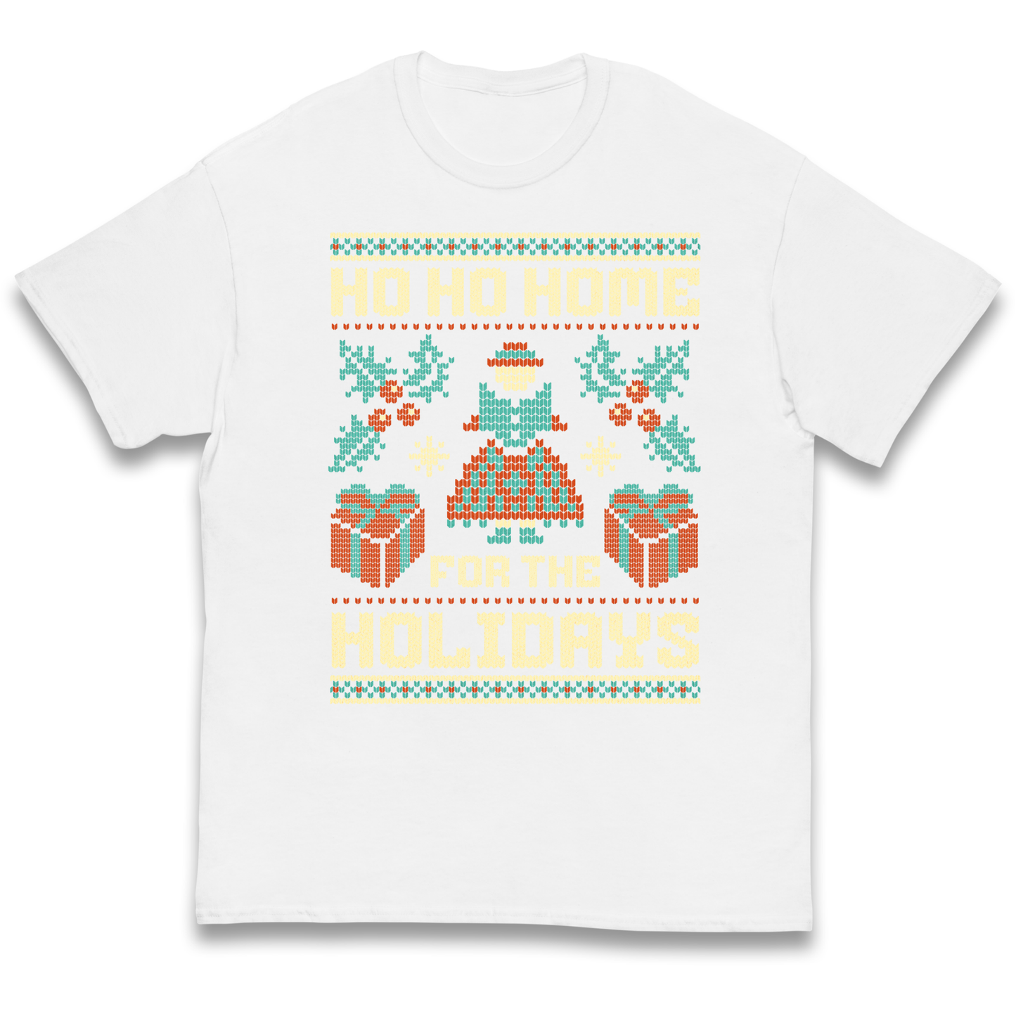 HO HO Home For the Holidays Christmas kids t shirt