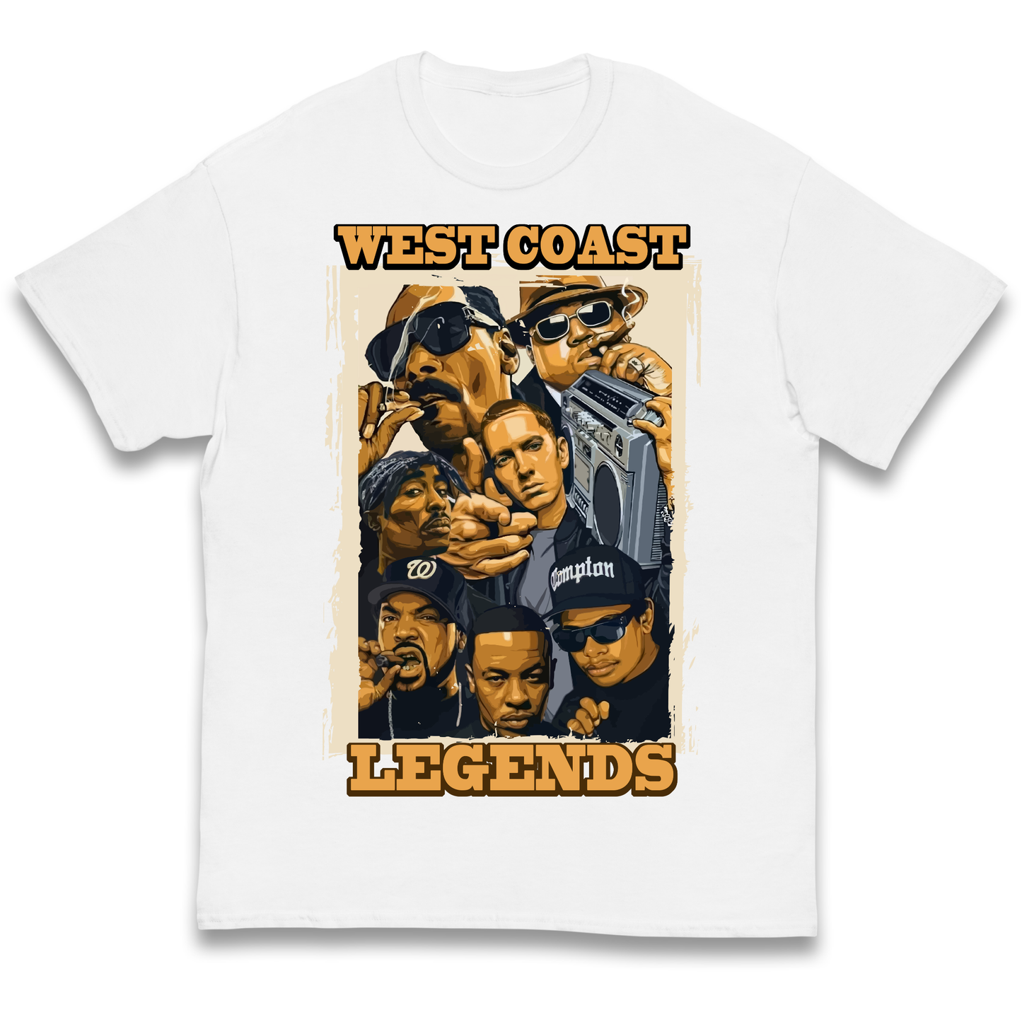 West Coast Legends Rappers kids t shirt