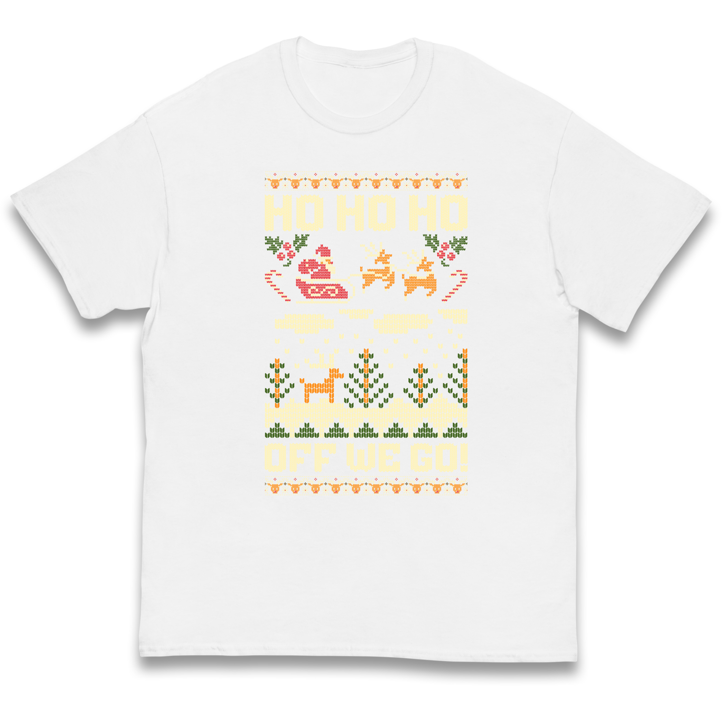 Have Yourself a HO HO HO Off we Go Christmas kids t shirt