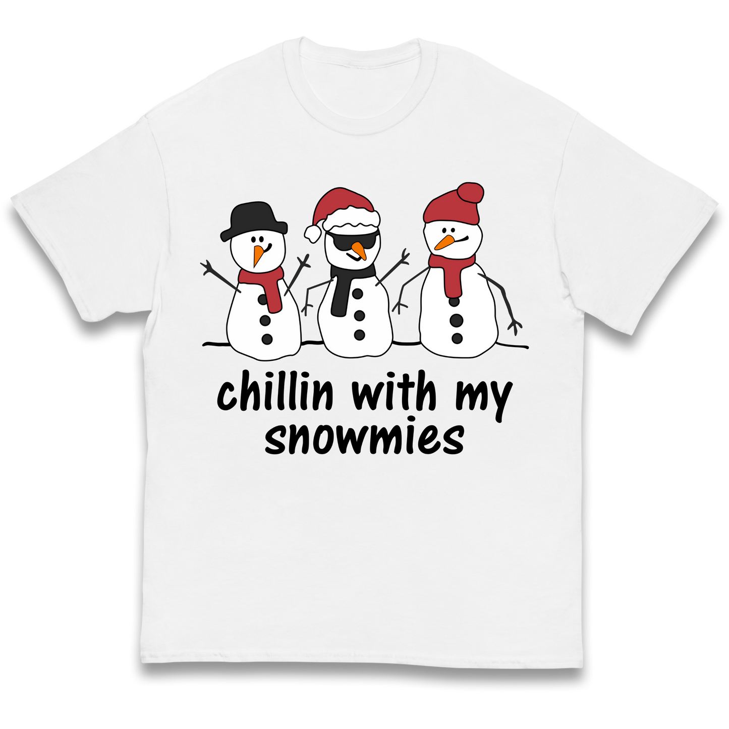 Chillin With My Snowmies kids t shirt