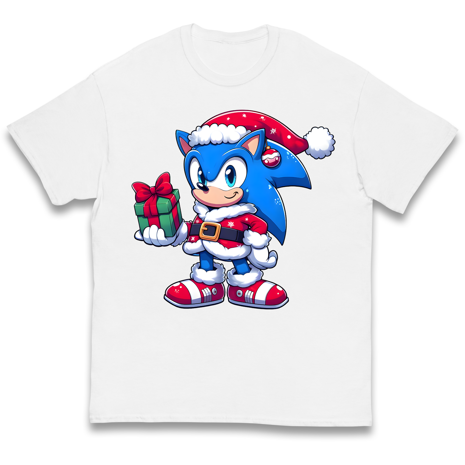 Sonic The Hedgehog Santa kids t shirt