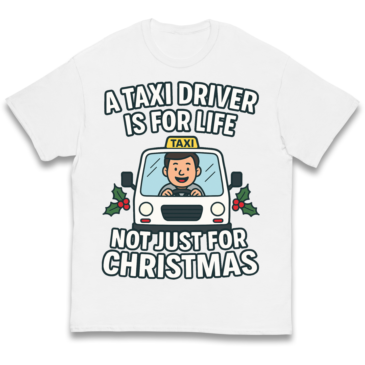Taxi Driver Christmas Kids T Shirt